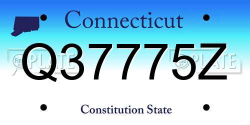 Q37775Z Connecticut License Plate