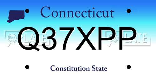 Q37XPP Connecticut License Plate
