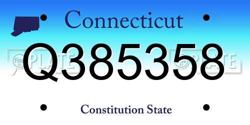 Q385358 Connecticut License Plate
