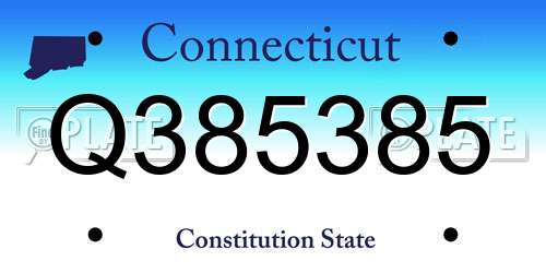 Q385385 Connecticut License Plate