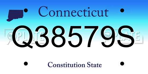Q38579S Connecticut License Plate