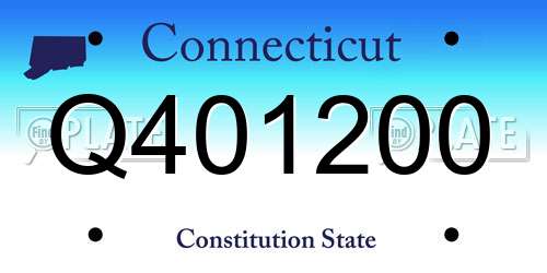 Q401200 Connecticut License Plate