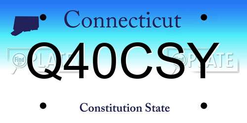 Q40CSY Connecticut License Plate