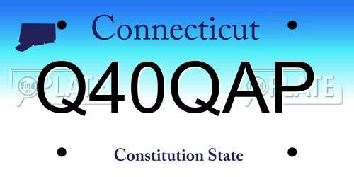 Q40QAP Connecticut License Plate