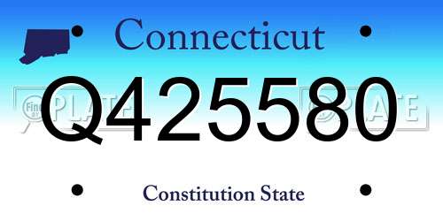 Q425580 Connecticut License Plate