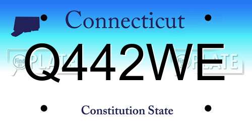 Q442WE Connecticut License Plate