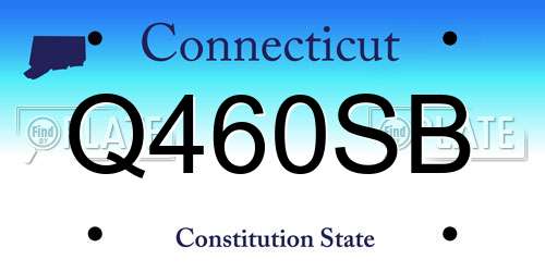 Q460SB Connecticut License Plate