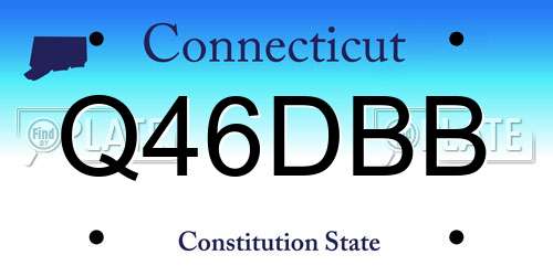 Q46DBB Connecticut License Plate