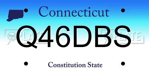 Q46DBS Connecticut License Plate