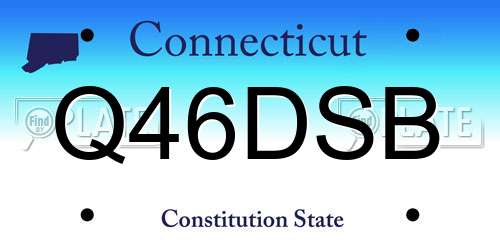 Q46DSB Connecticut License Plate