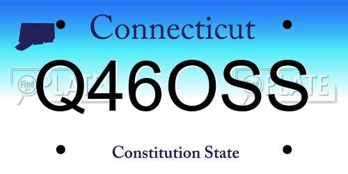 Q46OSS Connecticut License Plate
