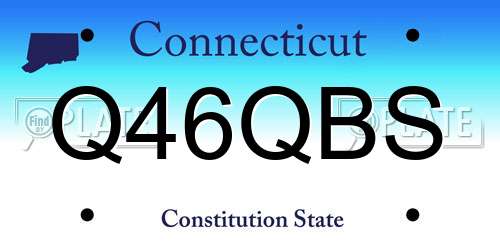 Q46QBS Connecticut License Plate