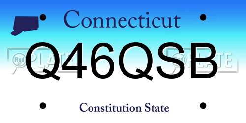 Q46QSB Connecticut License Plate
