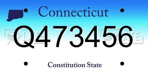 Q473456 Connecticut License Plate
