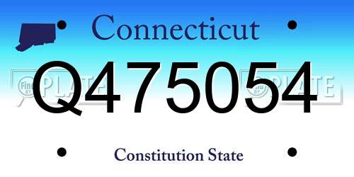 Q475054 Connecticut License Plate