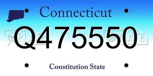 Q475550 Connecticut License Plate