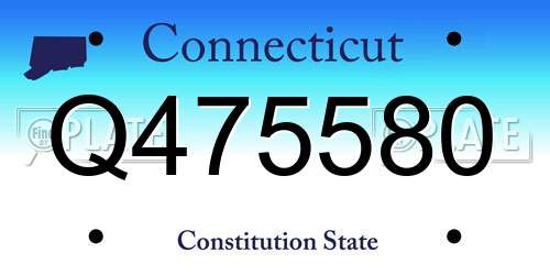 Q475580 Connecticut License Plate