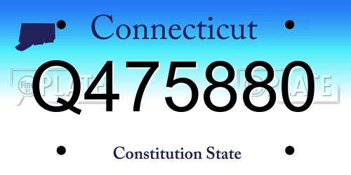 Q475880 Connecticut License Plate