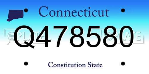 Q478580 Connecticut License Plate