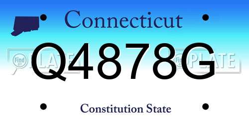 Q4878G Connecticut License Plate