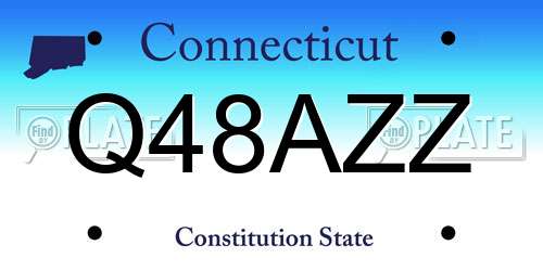 Q48AZZ Connecticut License Plate