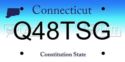 Q48TSG Connecticut License Plate