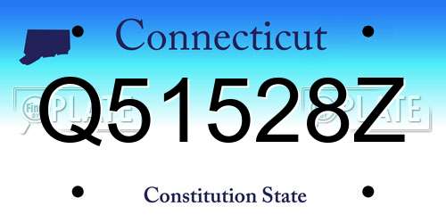 Q51528Z Connecticut License Plate