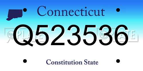 Q523536 Connecticut License Plate