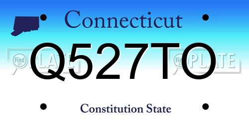 Q527TO Connecticut License Plate