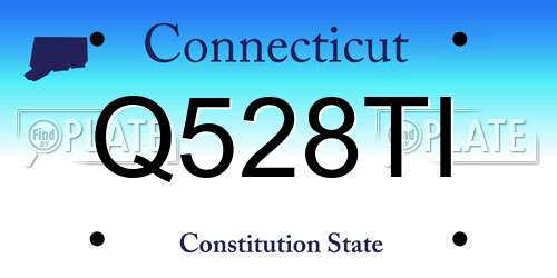 Q528TI Connecticut License Plate