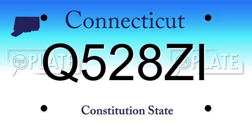 Q528ZI Connecticut License Plate