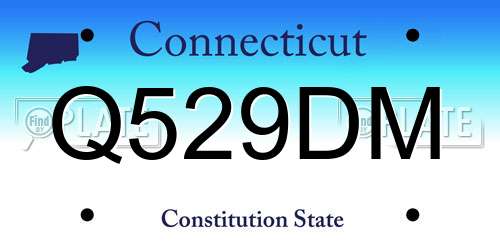 Q529DM Connecticut License Plate