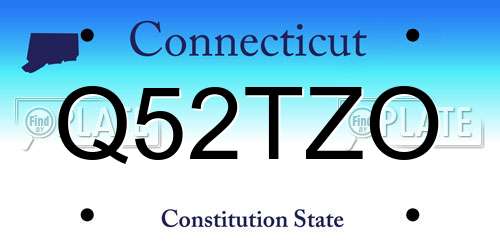 Q52TZO Connecticut License Plate