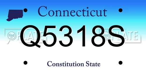 Q5318S Connecticut License Plate