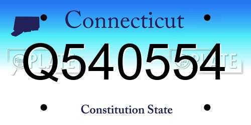 Q540554 Connecticut License Plate
