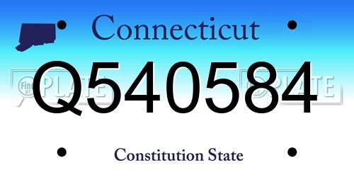 Q540584 Connecticut License Plate