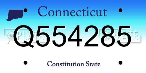 Q554285 Connecticut License Plate