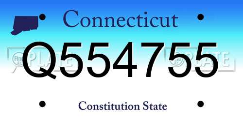 Q554755 Connecticut License Plate