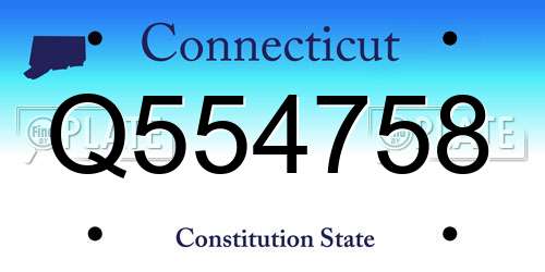 Q554758 Connecticut License Plate