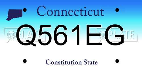 Q561EG Connecticut License Plate