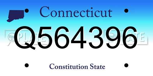 Q564396 Connecticut License Plate