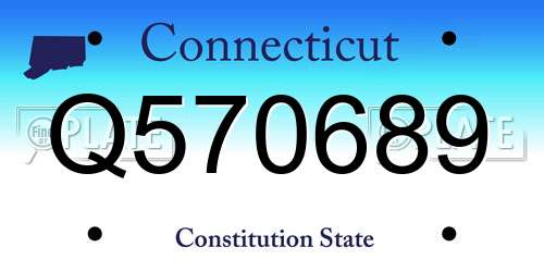 Q570689 Connecticut License Plate