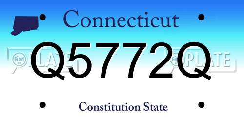 Q5772Q Connecticut License Plate