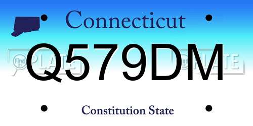 Q579DM Connecticut License Plate