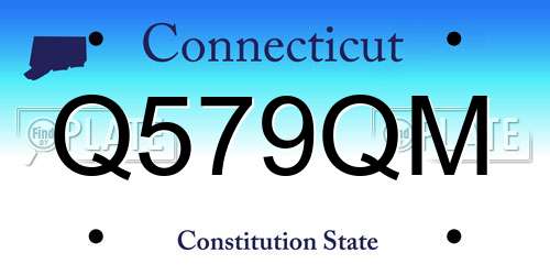 Q579QM Connecticut License Plate