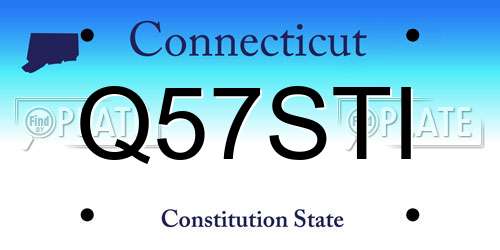 Q57STI Connecticut License Plate