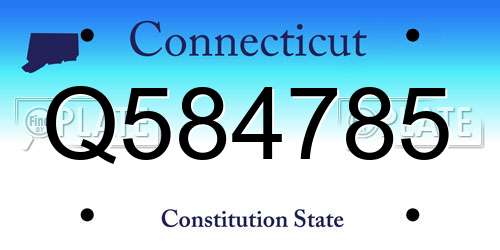 Q584785 Connecticut License Plate