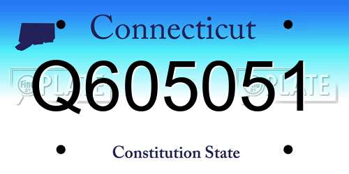 Q605051 Connecticut License Plate
