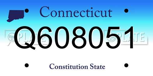 Q608051 Connecticut License Plate