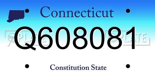 Q608081 Connecticut License Plate